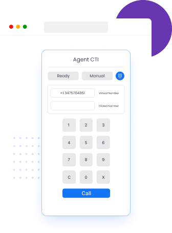 Agent CTI Let your agents receive and make calls in one click with Cloud Phone system.